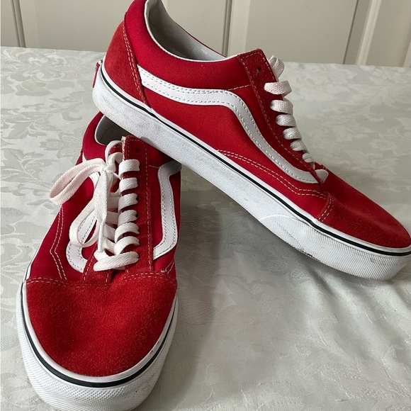 Vans Other - Vans Sneakers Men’s Classic Retro Red Suede Shoes Skater 8.5